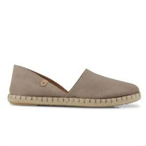 Verbenas Carmen Suede Espadrille Flats In Grey Size 41 Or 10